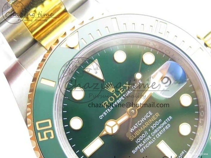 0218 Submariner 116613 LV VRF Best Edition YG Wrapped Bezel Green Dial on SS YG Bracelet A2836 MAX Version Compact 2920